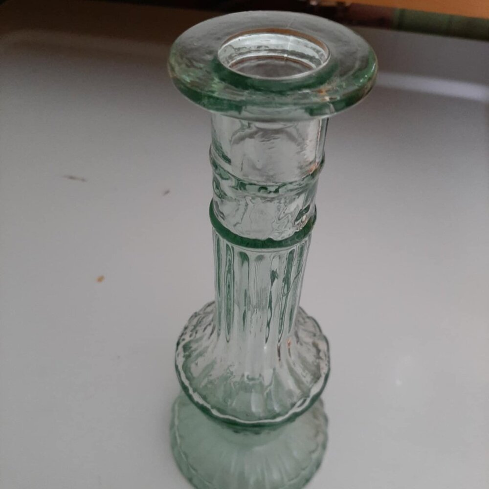 Vintage glass candle holder